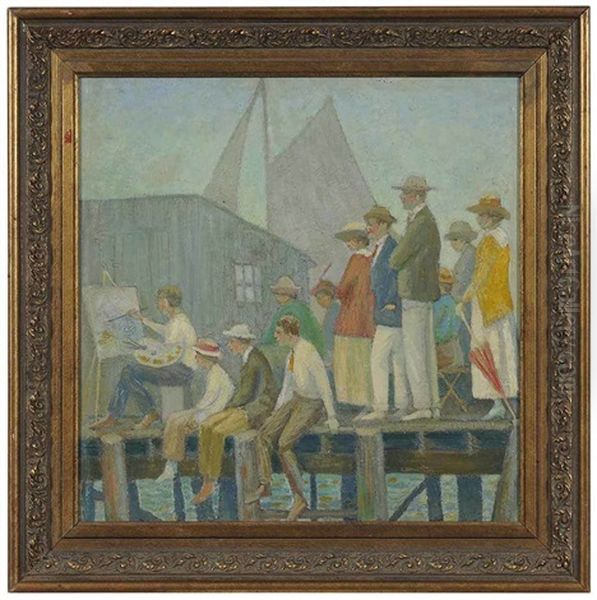 Plein Air In Provincetown Oil Painting by Charles Hawthorne