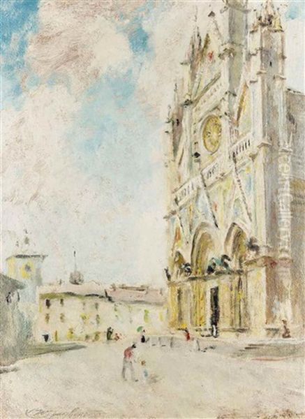 Cathedral In Orvieto Oil Painting by Charles Hawthorne