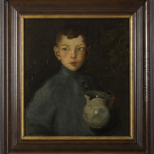 Boy With A Pitcher Oil Painting by Charles Hawthorne