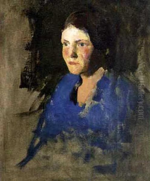 Head Study Of Lee Stewart Oil Painting by Charles Hawthorne