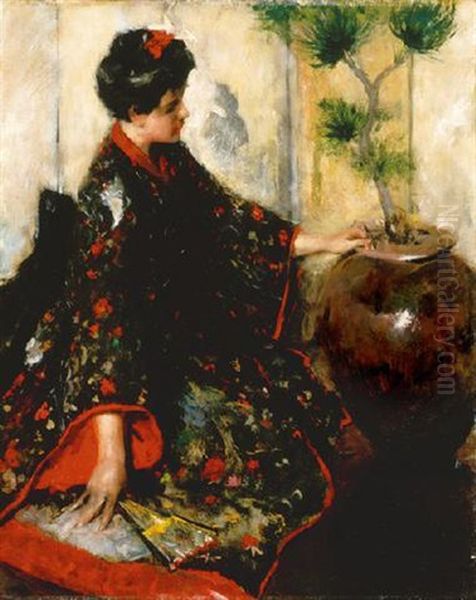 The Kimono Girl Oil Painting by Charles Hawthorne