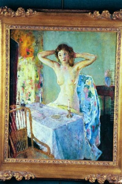 At Her Vanity Oil Painting by Charles Hawthorne
