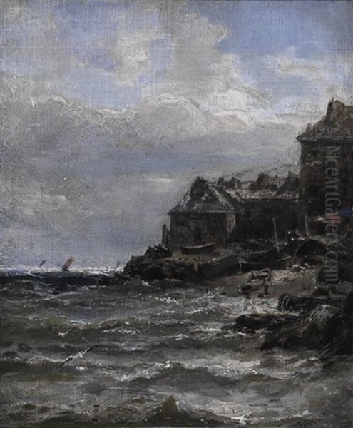 Newlyn Harbour, Penzance Oil Painting by Edwin Hayes