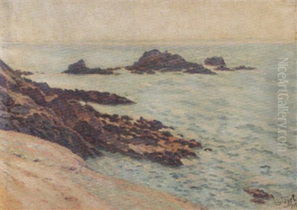 Rocheurs Du Bolbec Oil Painting by Louis Hayet