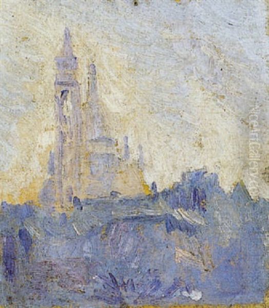 Le Sacre-coeur, Soleil D'hiver Oil Painting by Louis Hayet