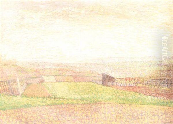 Les Champs, Val-d'oise Oil Painting by Louis Hayet