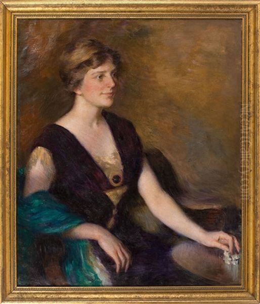 Portrait Of A Woman Oil Painting by Mary Brewster Hazelton