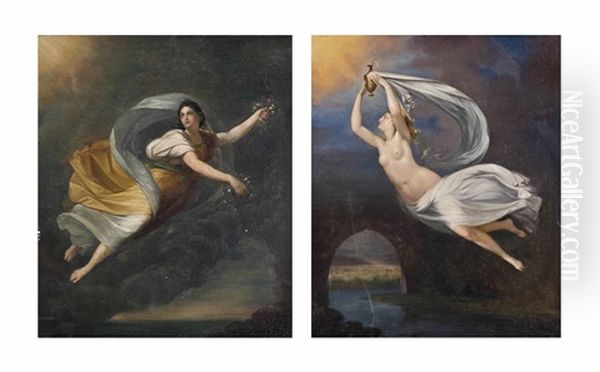 Aurora (+ Iris Carrying The Water Of The River Styx To Olympus; 2 Works) Oil Painting by Guy Head