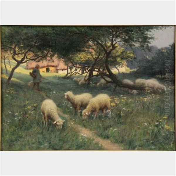 Last Rays Oil Painting by Charles Heberer