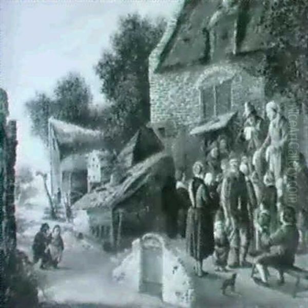 Dorfszene Oil Painting by Claes Dircksz van der Heck