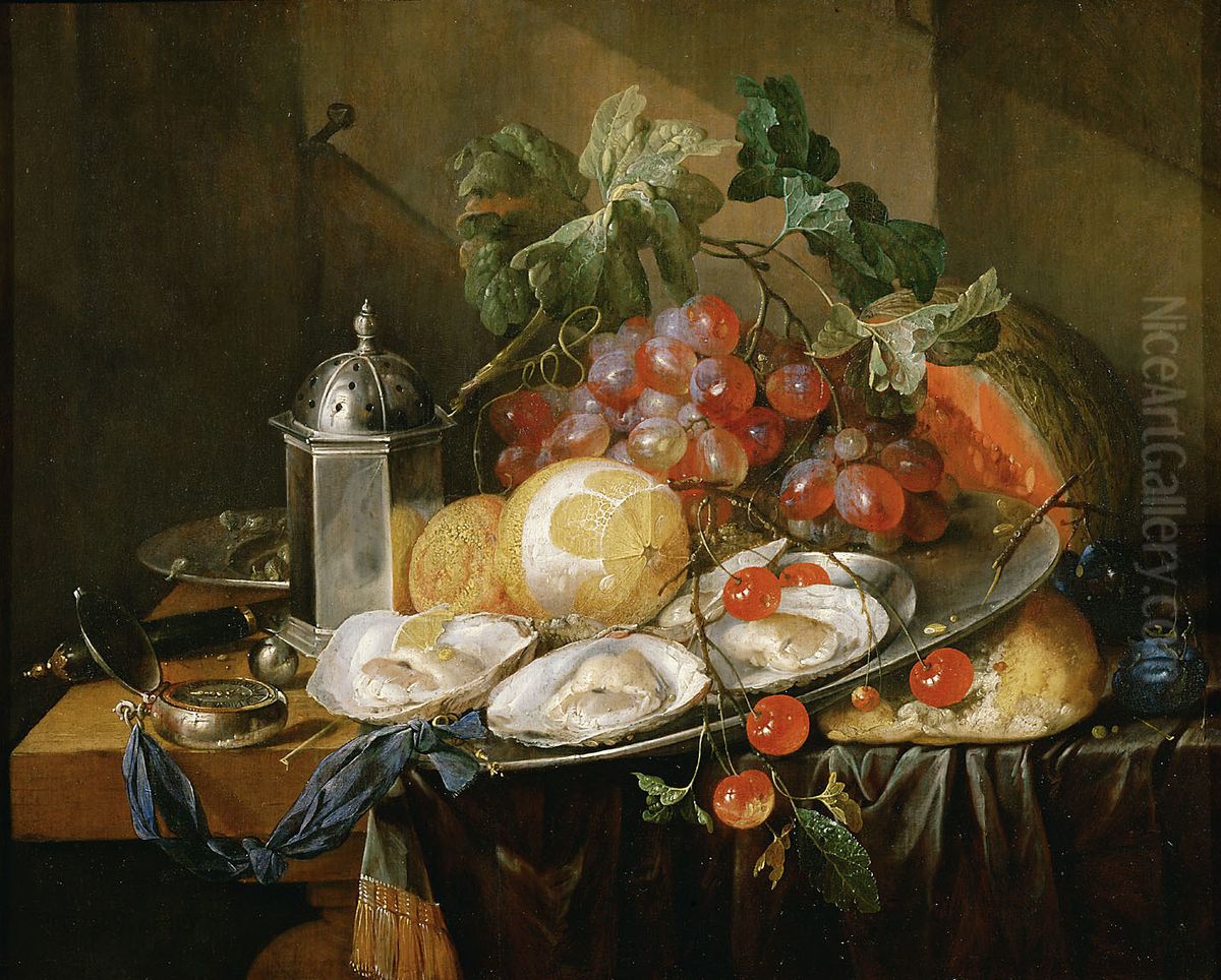 Fruhstucksstilleben Oil Painting by Cornelis De Heem