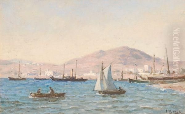 Campo Mento From Gibraltar Oil Painting by Elias Mollineaux Bancroft