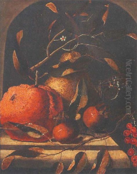 Fruchtestillleben Oil Painting by Jan Davidsz De Heem
