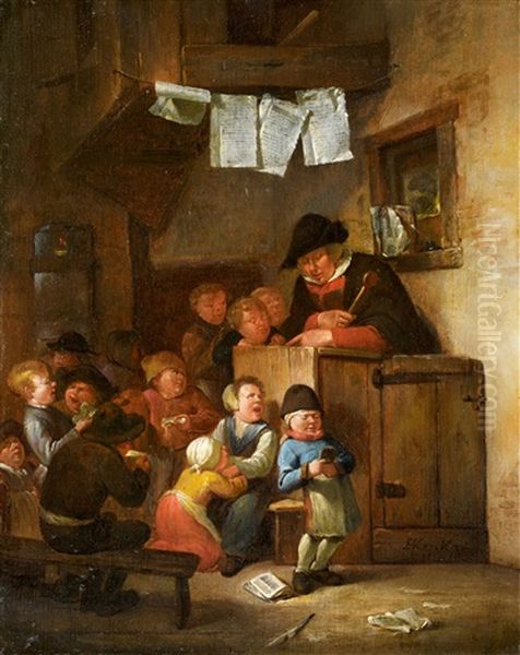 Das Klassenzimmer Oil Painting by Egbert Van Heemskerck