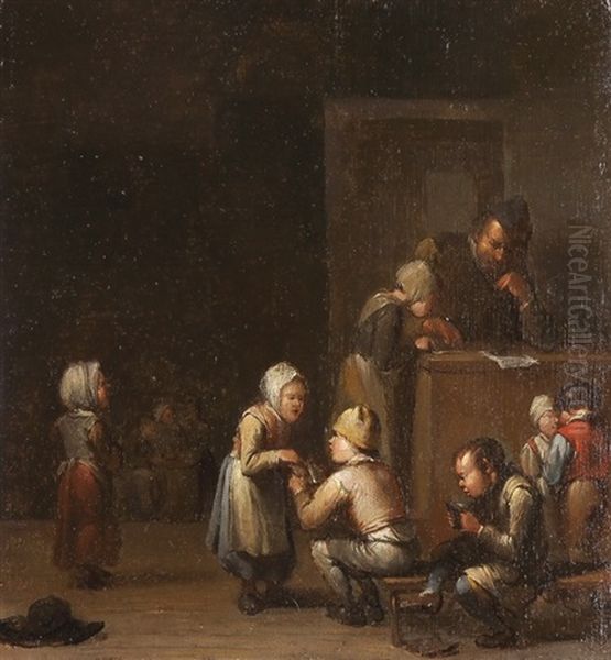 Dorfschule Oil Painting by Egbert Van Heemskerck