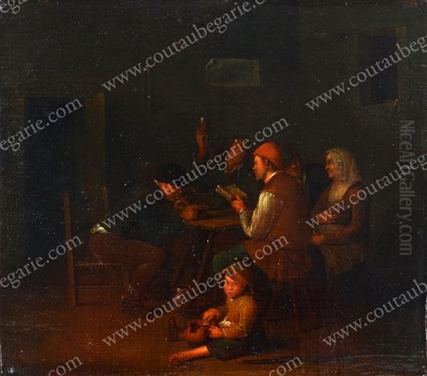 Interieur De Taverne Oil Painting by Egbert Van Heemskerck