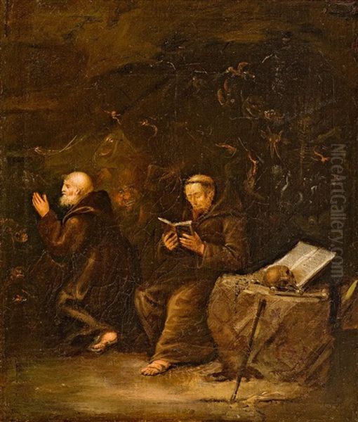 Versuchung Des Hl. Antonius Oil Painting by Egbert Van Heemskerck