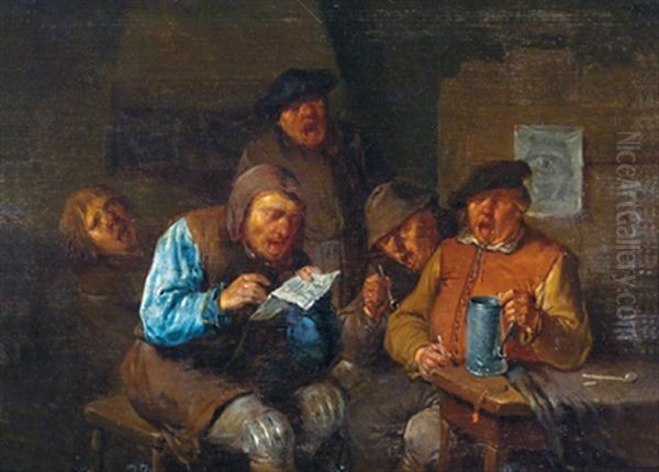 Wirtshausszene Oil Painting by Egbert Van Heemskerck