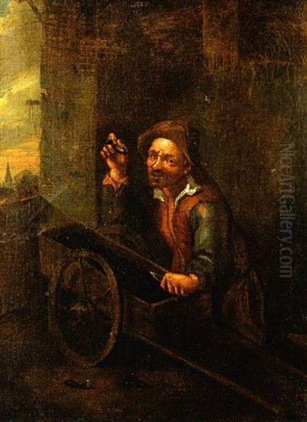 Le Marchand De Moules Oil Painting by Egbert Van Heemskerck