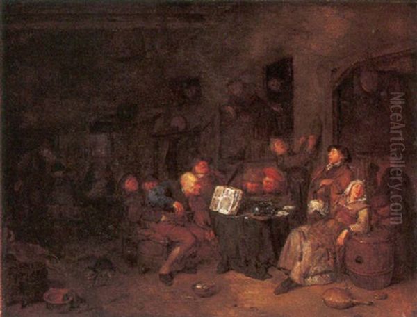 Interno Di Taverna Con Suonatori Oil Painting by Egbert Van Heemskerck
