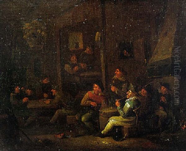 Scene De Taverne Oil Painting by Egbert Van Heemskerck