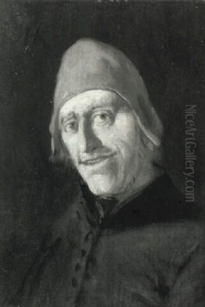 Peasant Man In A Black Jacket Oil Painting by Egbert Van Heemskerck