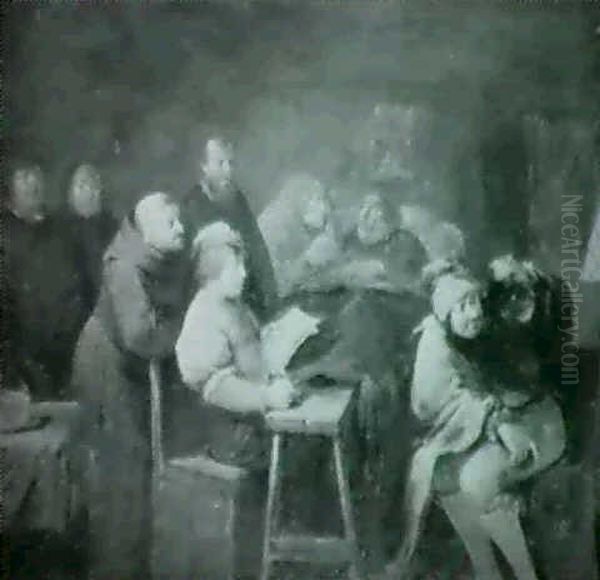 La Bonne Histoire De L'auberge Oil Painting by Egbert Van Heemskerck