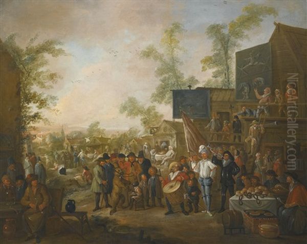 A Village Kermesse Oil Painting by Egbert van Heemskerck the Younger