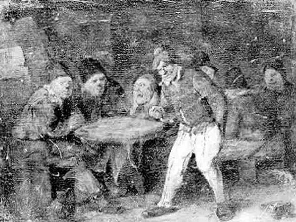 Boors In A Tavern Oil Painting by Egbert van Heemskerck the Younger