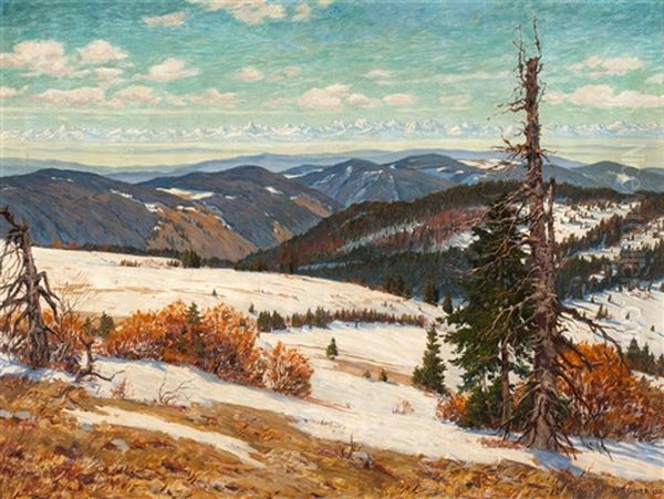 View From The Feldberg Oil Painting by Julius Heffner