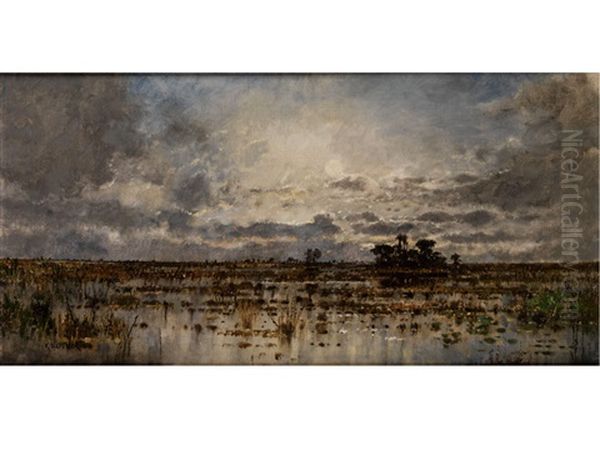 Sumpflandschaft Oil Painting by Karl Heffner