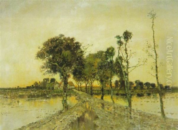 Markischer Abend Oil Painting by Karl Heffner