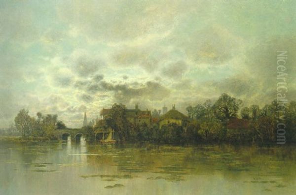 Morgenstimmung Am Ufer Oil Painting by Karl Heffner