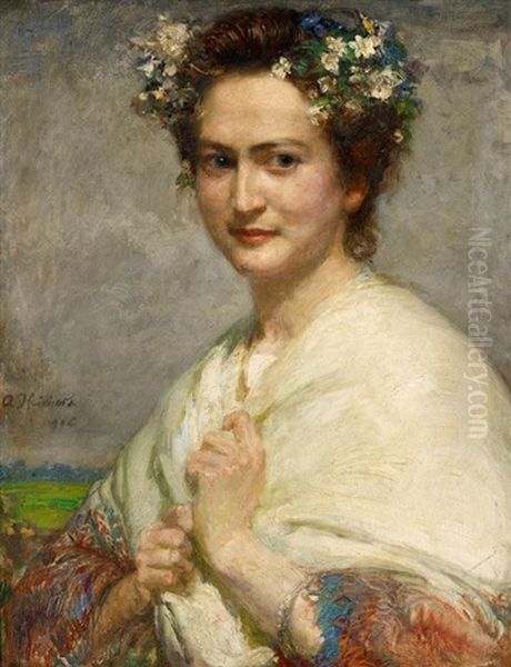 Ostpreusen Im Fruhling Oil Painting by Otto Heichert