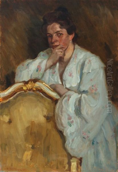 Meine Frau Oil Painting by Heinrich Heidner