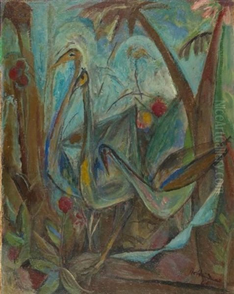 Im Urwald Oil Painting by Heinrich Heidner