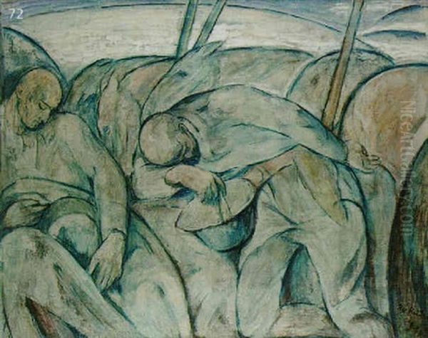 War Oil Painting by Heinrich Heidner