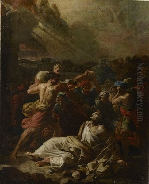 La Lapidation De Saint Etienne Oil Painting by Francois - Joseph Heim