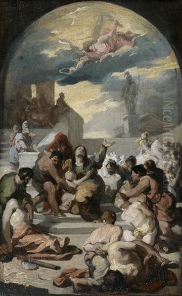 Persecutions Des Premiers Chretiens A Rome Oil Painting by Francois - Joseph Heim