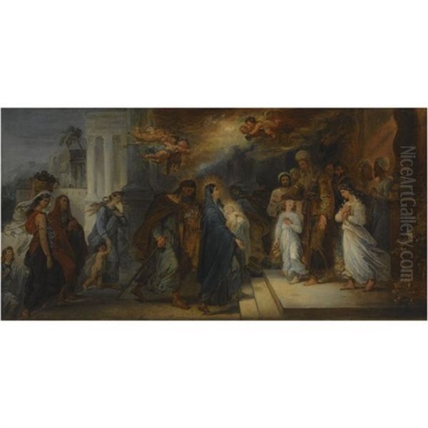 The Presentation In The Temple Oil Painting by Francois - Joseph Heim