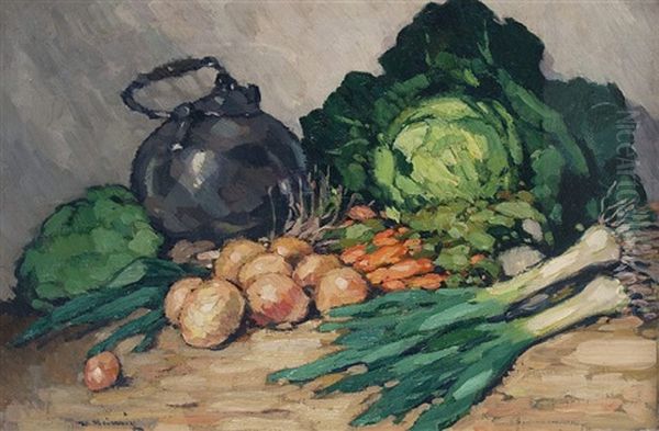 Still Life Oil Painting by Walter Heimig