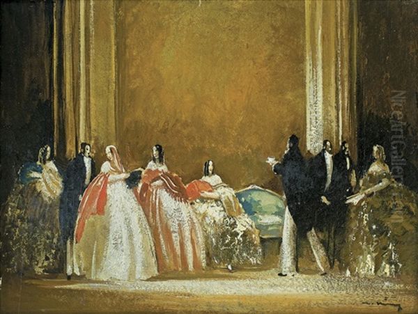 In The Ballroom Oil Painting by Walter Heimig