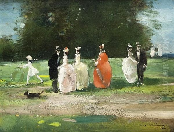 Sonntag Im Park Oil Painting by Walter Heimig