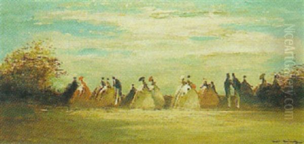 Gesellschaft Oil Painting by Walter Heimig