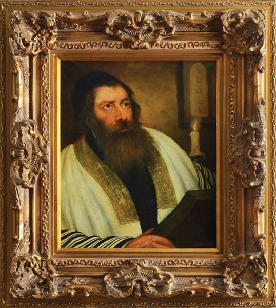 Religious Figure Oil Painting by Johann Adalbert Heine