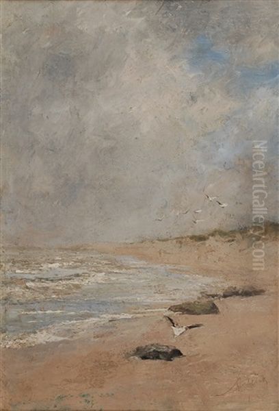 La Plage Oil Painting by Armand Heins