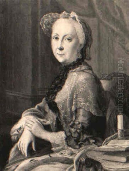 Bildnis Einer Alteren Furstlichen Dame Oil Painting by Johann Ernst Heinsius