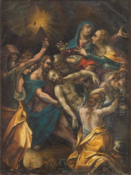 The Entombment Oil Painting by Joseph The Elder Heintz