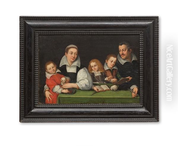Selbstbildnis Mit Familie Oil Painting by Joseph The Elder Heintz