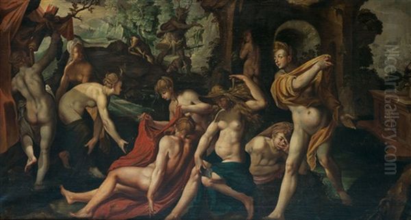 Diana Und Aktaon Oil Painting by Joseph The Elder Heintz